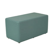 Pro Series Upholstered Rectangle Ottoman 18" Height - Sky Blue Crosshatch