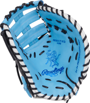 Rawlings Heart Of The Hide Series First Base Mitt 12.5-Inch Baseball Glove - Right Hand Thrower - Columbia Blue
