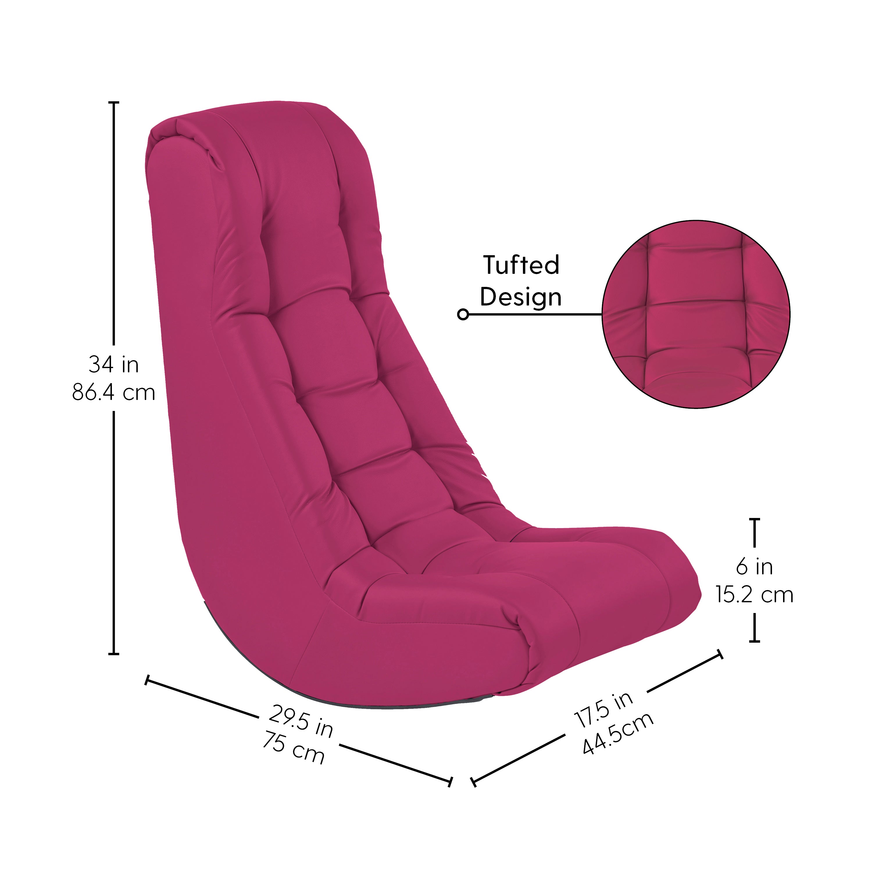 Tufted Soft Rocker - Raspberry