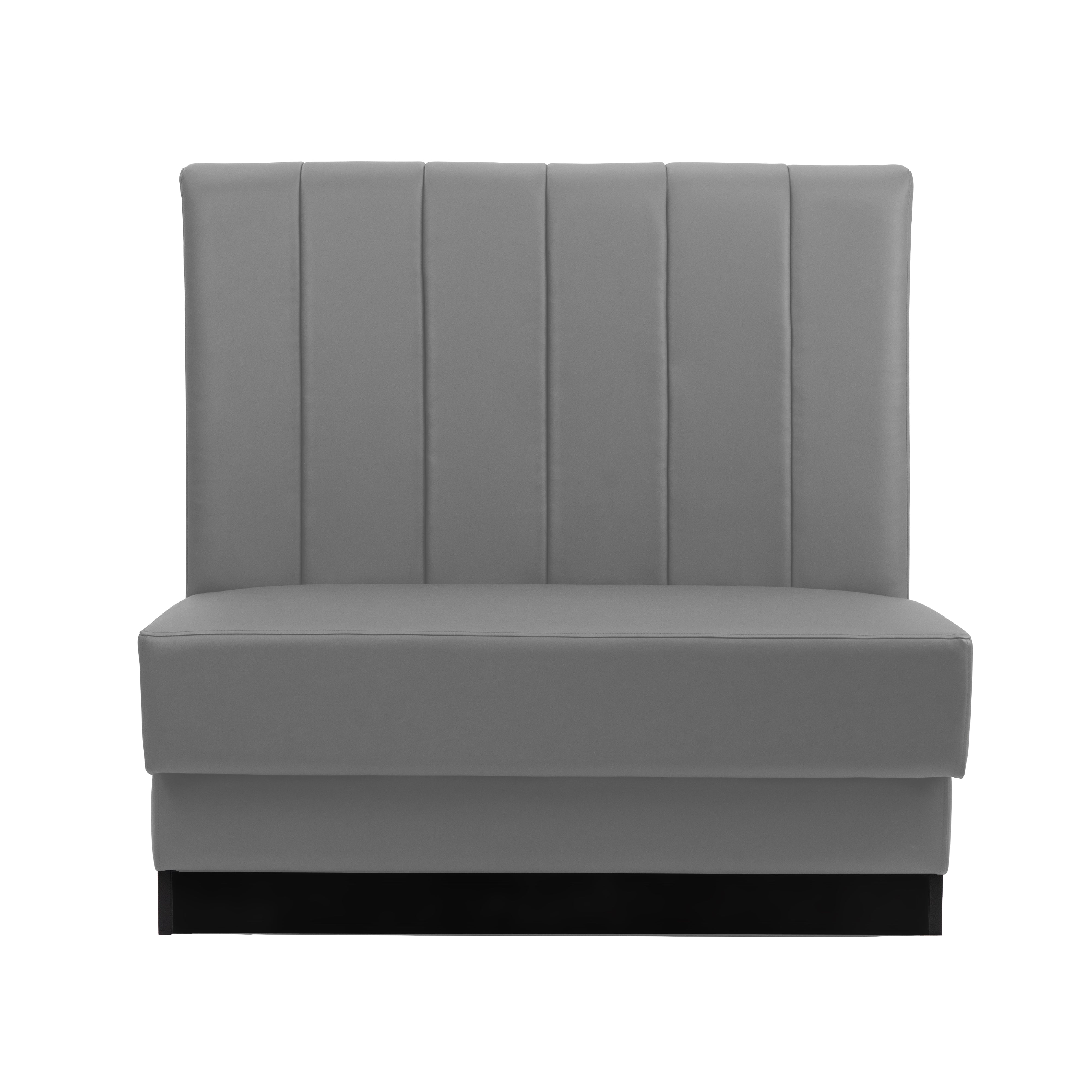 Pro Series Channel Back Double-Sided Restaurant Booth Seating - Dark Gray