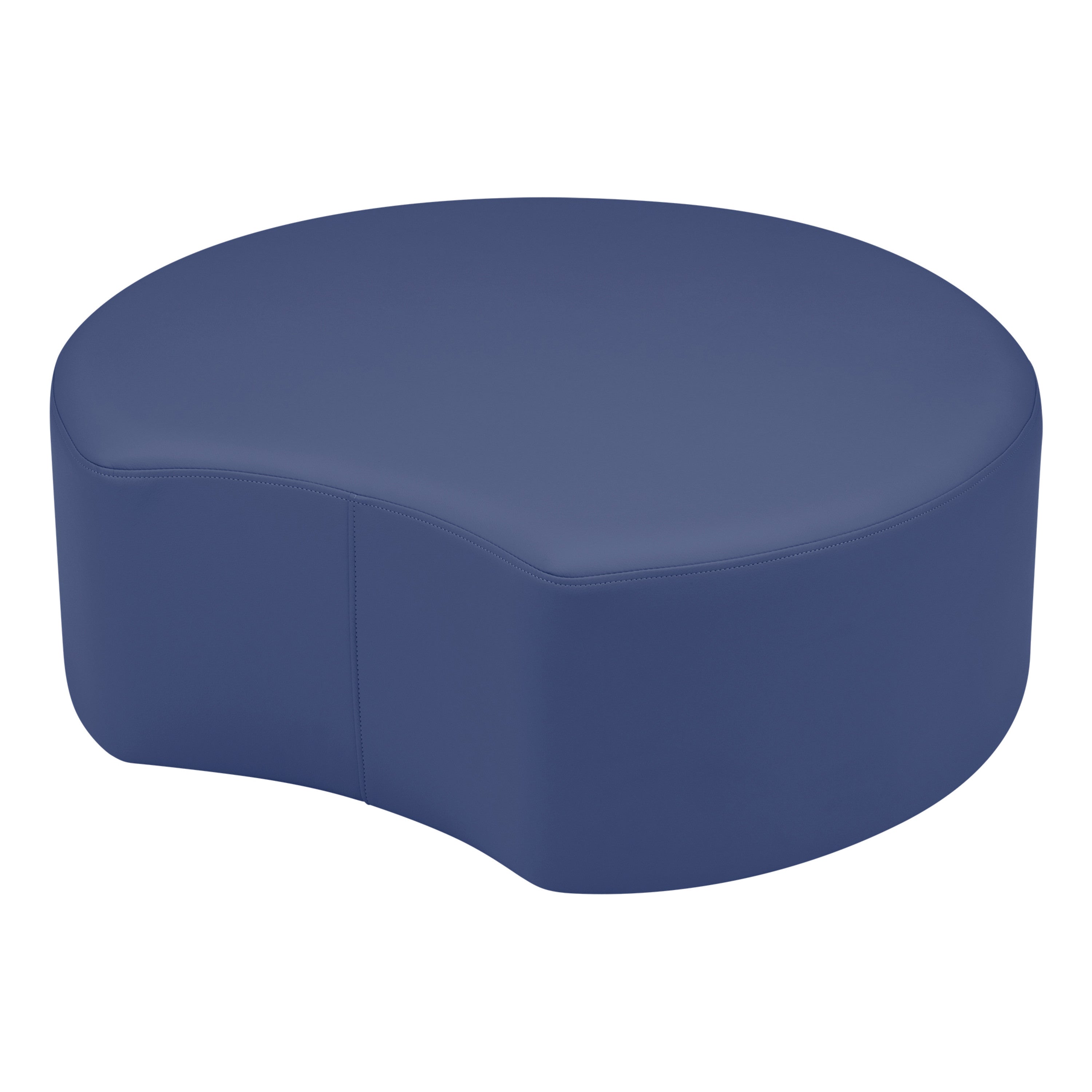 Pro Series Upholstered Crescent Ottoman 12" Height - Navy