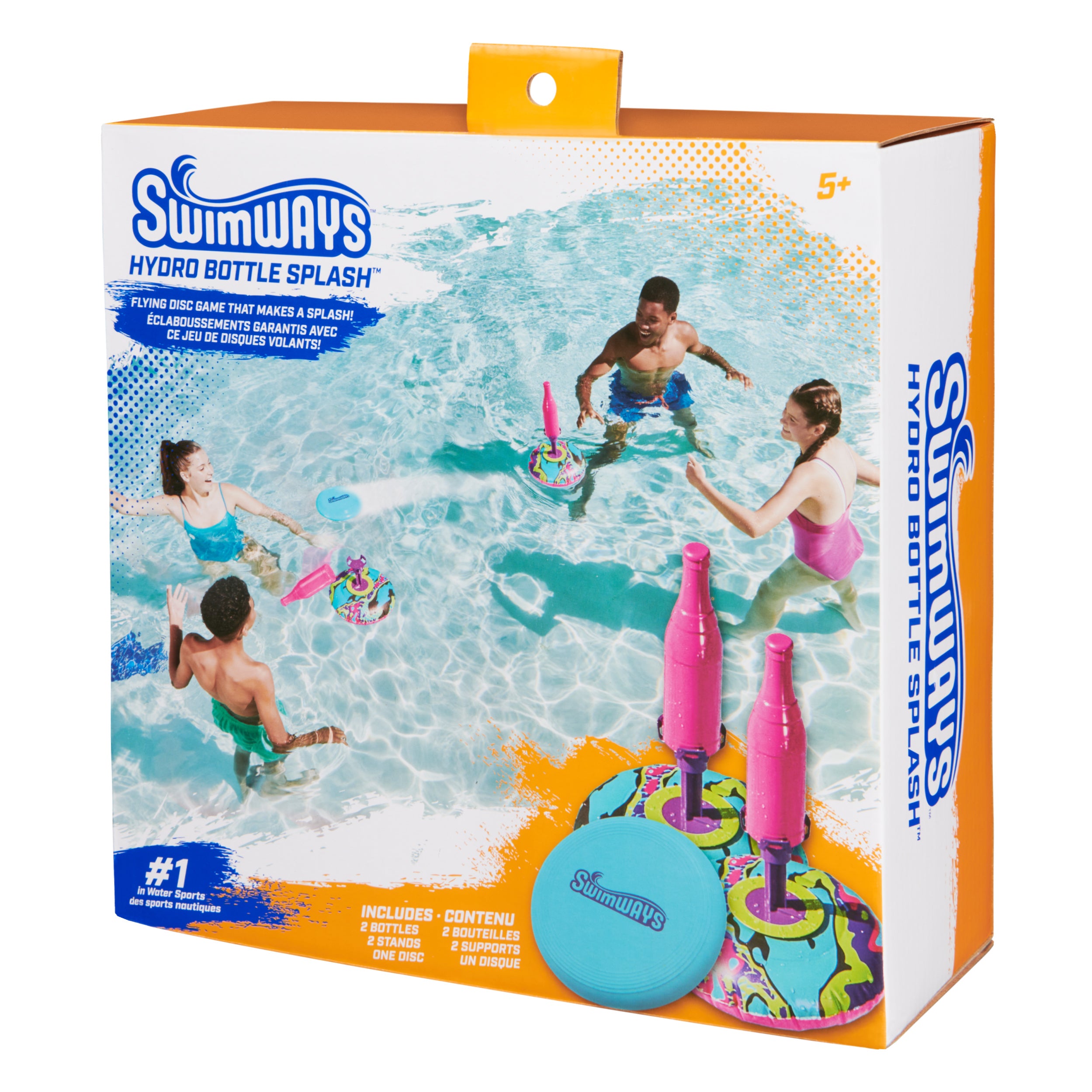Swimways Hydro Bottle Splash, Pool Toys for Kids and Adults, Throwing Disc Swimming Pool Game, Outdoor Toys for Kids Aged 5 & Up