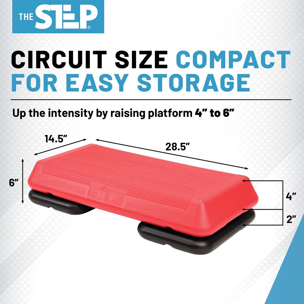 The Circuit Step Freestyle - Red/Black  (2 Risers)