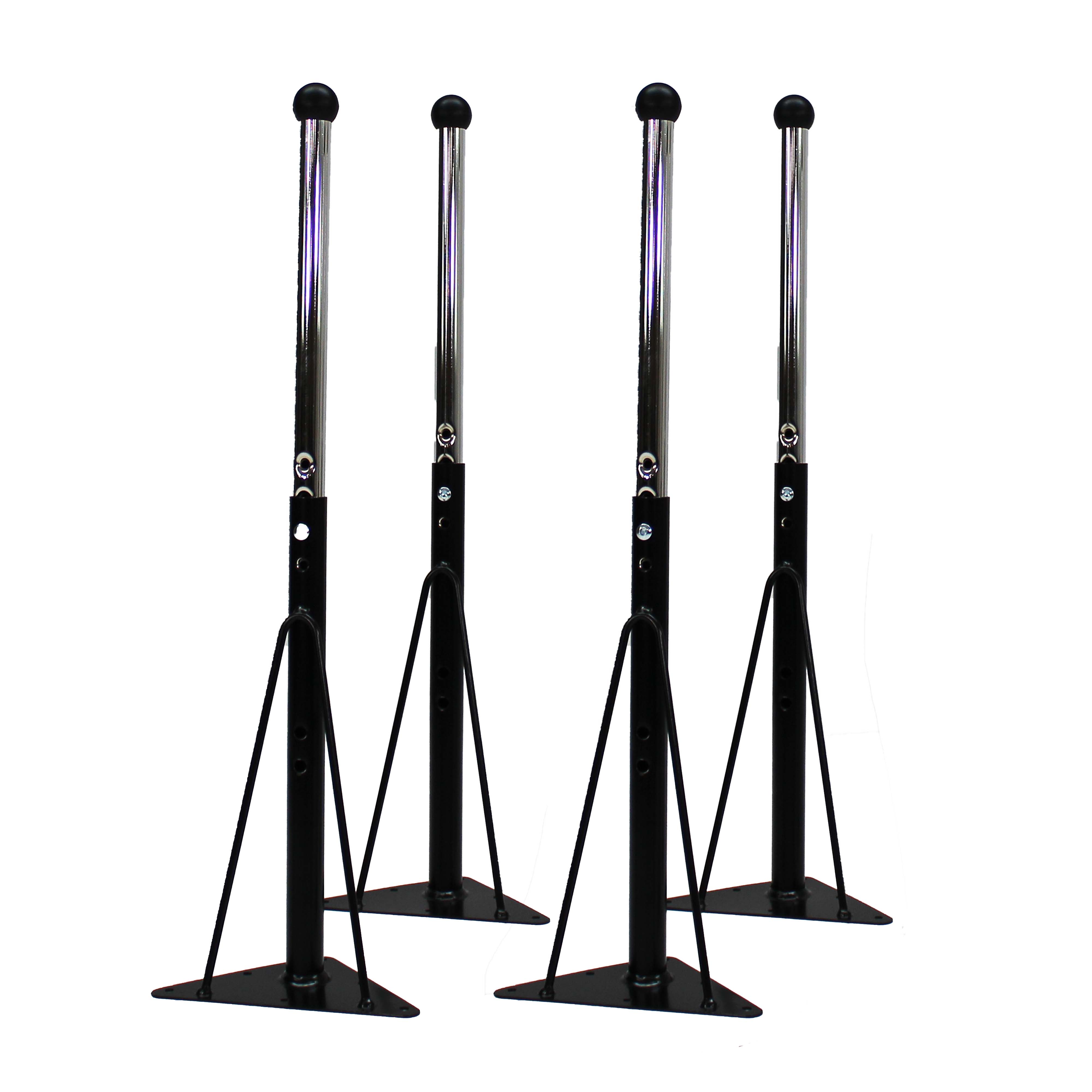 Standard Ball Glide Legs for Activity Tables, 4-Piece - Black