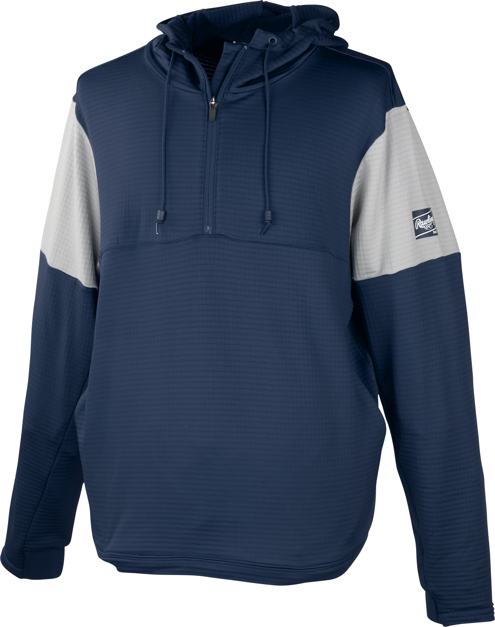 Rawlings Adult Colorsync Quarter-Zip Performance Fleece Hoodie - Small - Navy