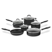 Advantage® 11 Piece Nonstick Cookware Set - Black