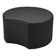 Pro Series Upholstered Crescent Ottoman 18" Height - Black