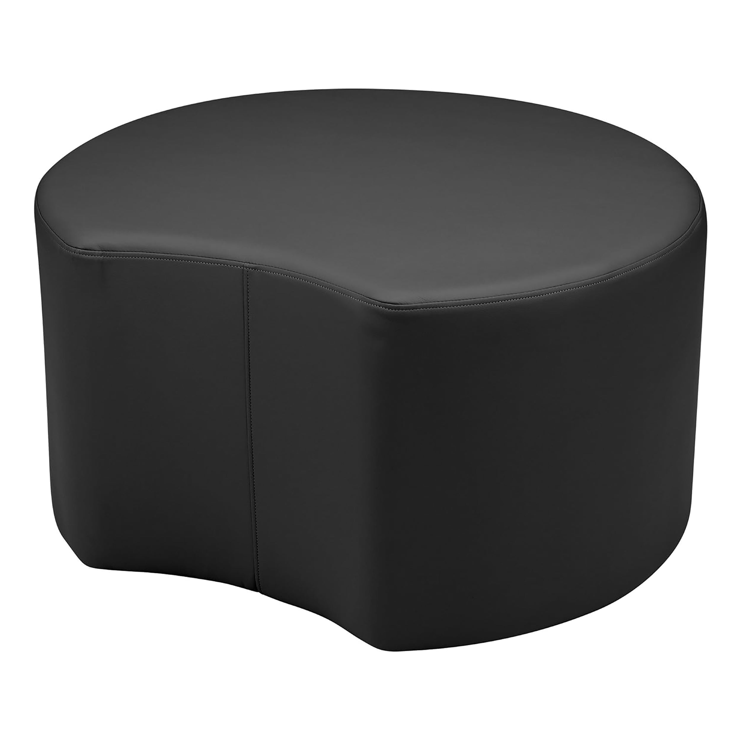 Pro Series Upholstered Crescent Ottoman 18" Height - Black