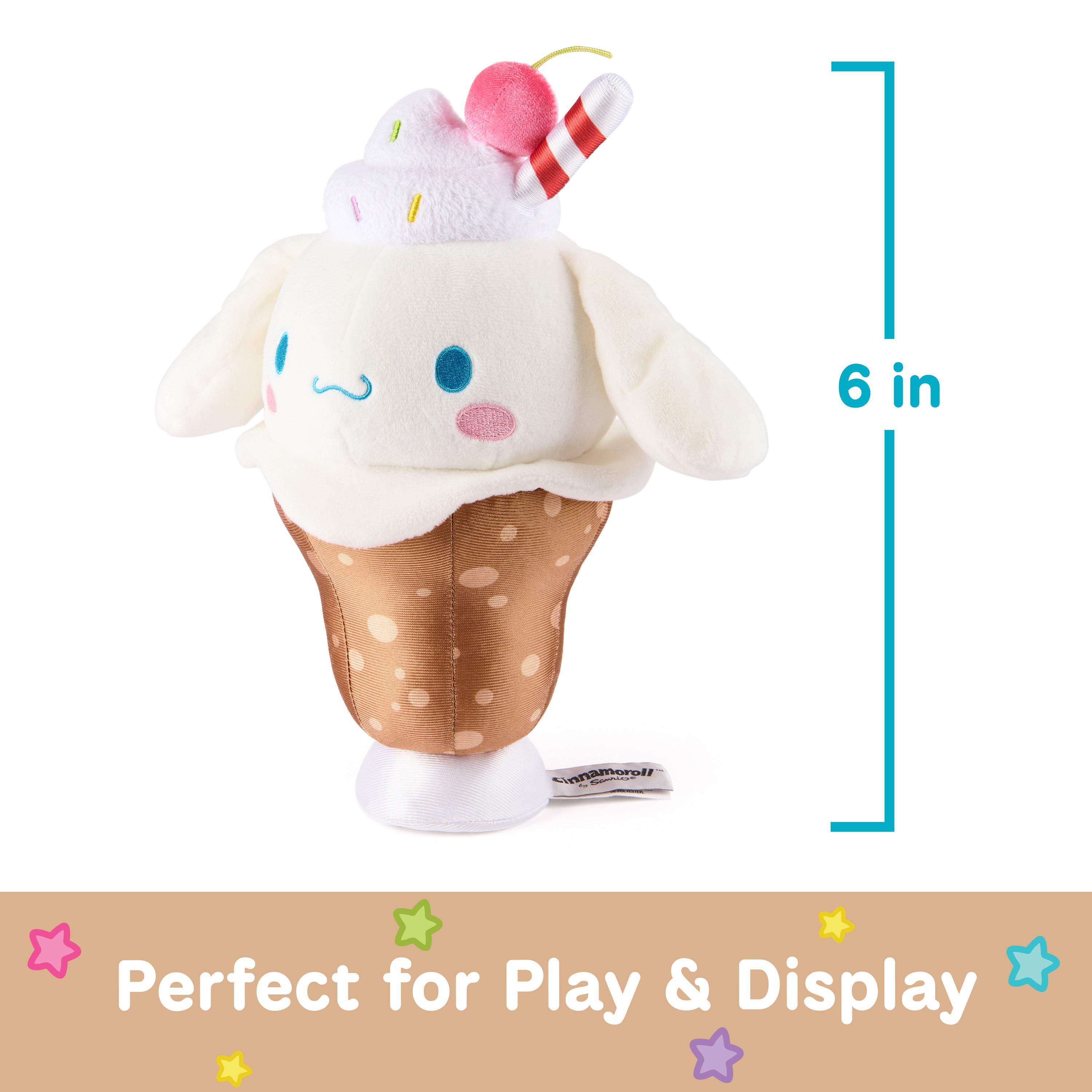 GUND Sanrio Official Hello Kitty and Friends Cinnamoroll Root Beer Float Plush, Collectible Plush Toy, Stuffed Animal for Ages 1 and Up, Pink, 8”