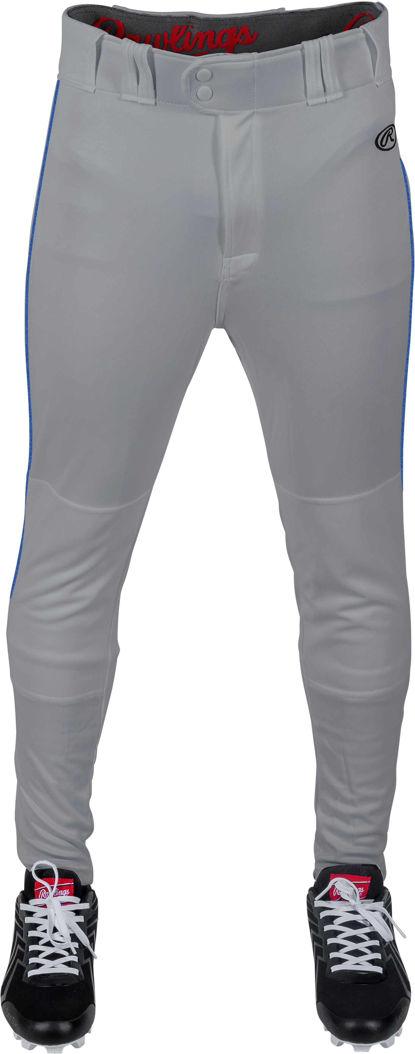 Rawlings Adult Launch Piped Pro Taper Fit Pant  - Small - Blue Gray/Royal