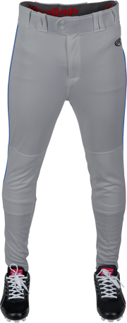 Rawlings Adult Launch Piped Pro Taper Fit Pant  - Small - Blue Gray/Royal