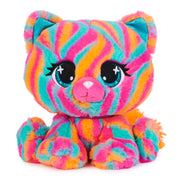 P.Lushes Designer Fashion Pets Emelia Vento Premium Cat Stuffed Animal, Pink and Blue, 6”