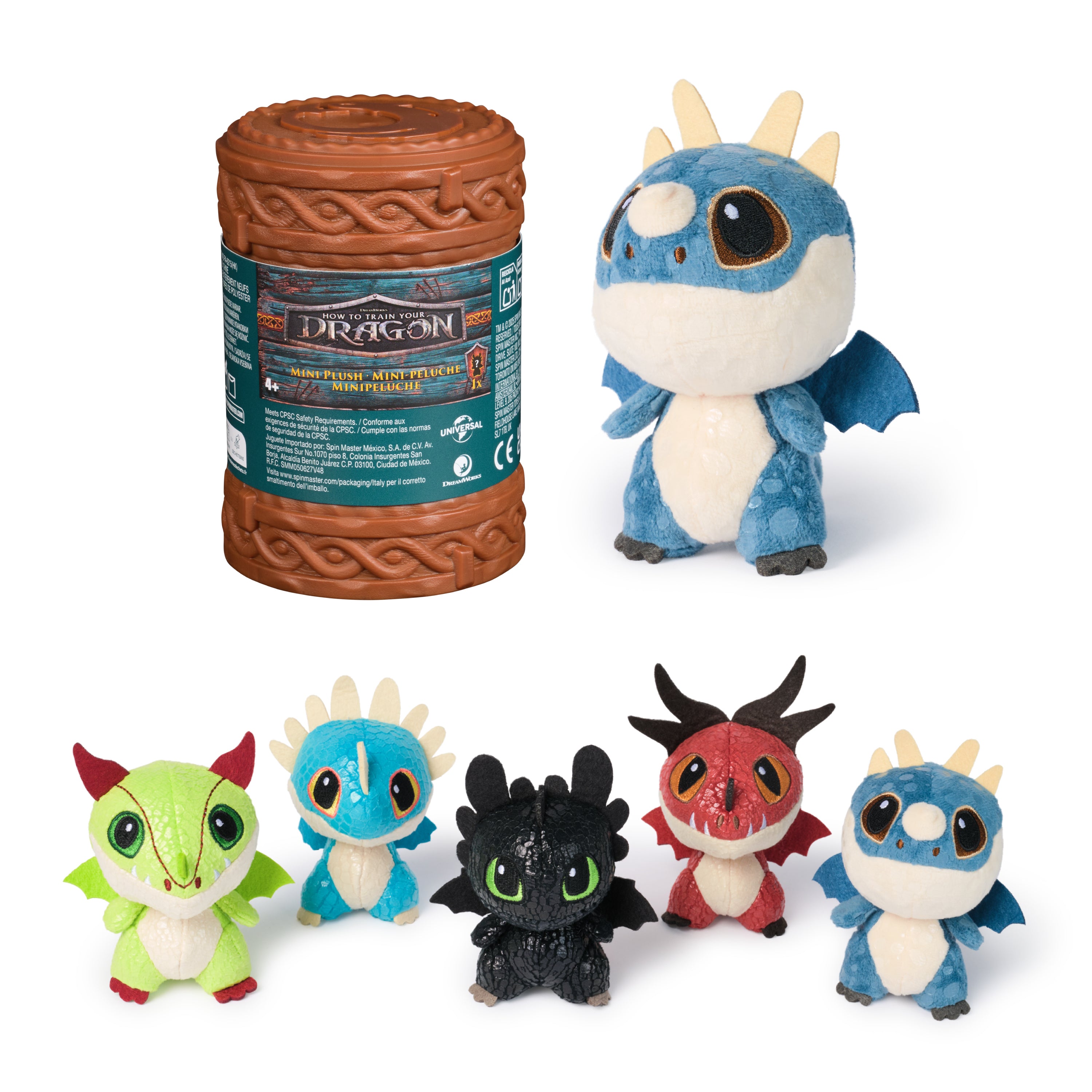 Dreamworks Dragons How to Train Your Dragon, Mini Surprise Plush Toy, 3” Dragon Stuffed Animal, Mystery Toys, Kids Toys for Boys Ages 4 and Up Styles May Vary