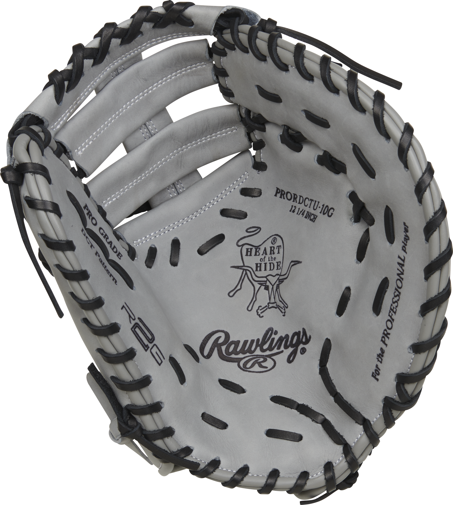 Rawlings Heart Of The Hide With Contour Technology First Base Mitt 12.25-Inch Baseball Glove - Right Hand Thrower - Gray