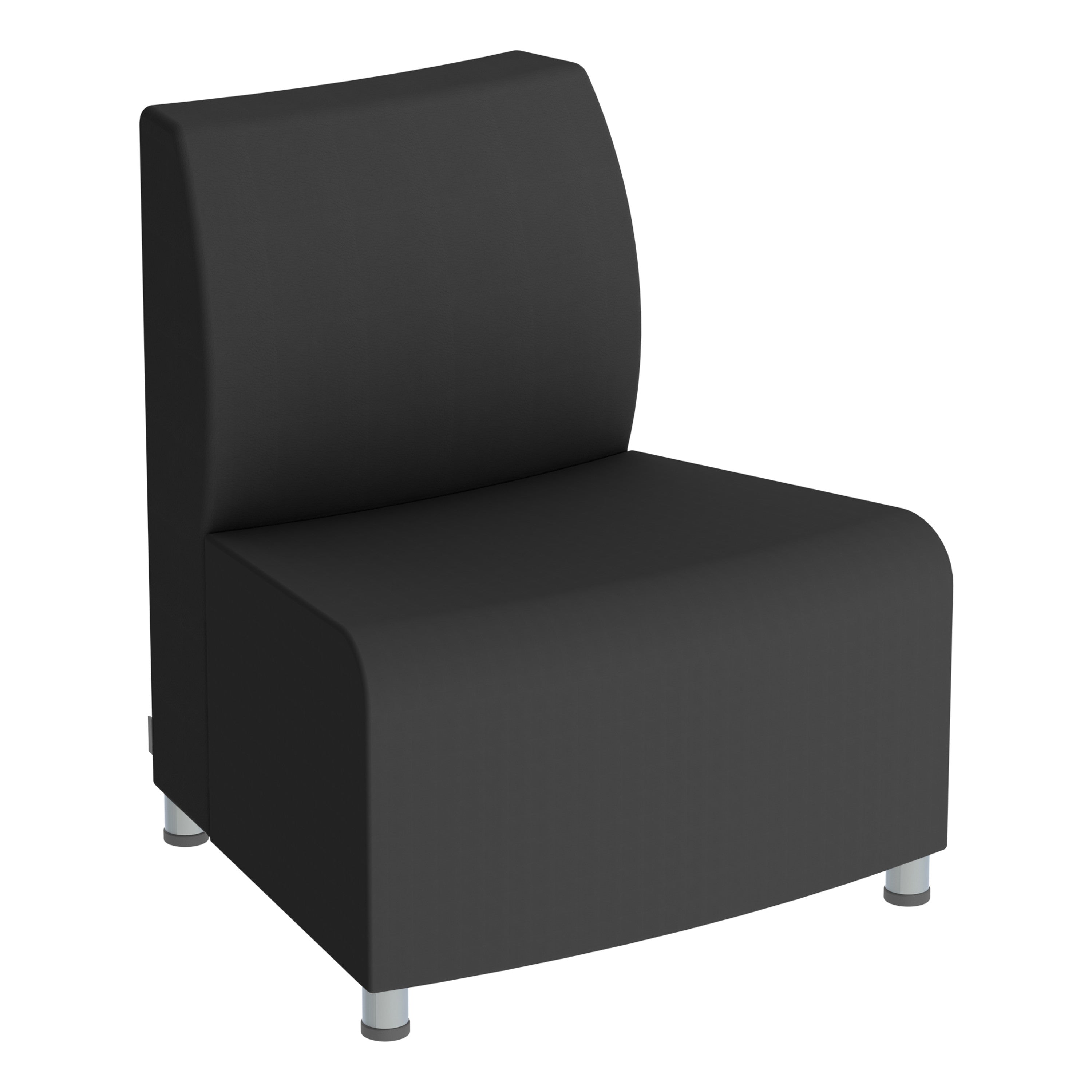 Pro Series Connect Edged Ripple Seating, 6-Piece Set - Black