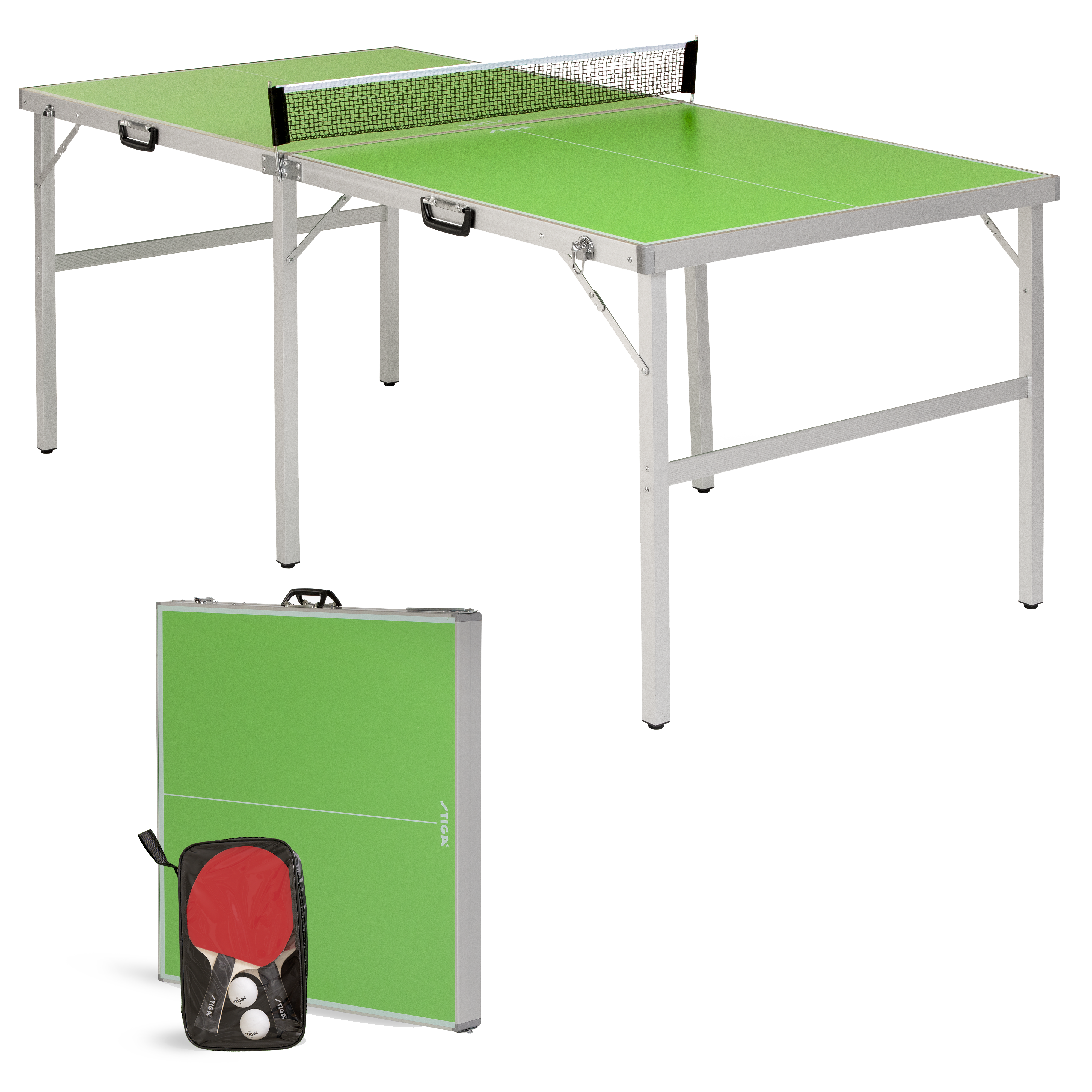 STIGA Aluminum Midsize Table Tennis Table(Green