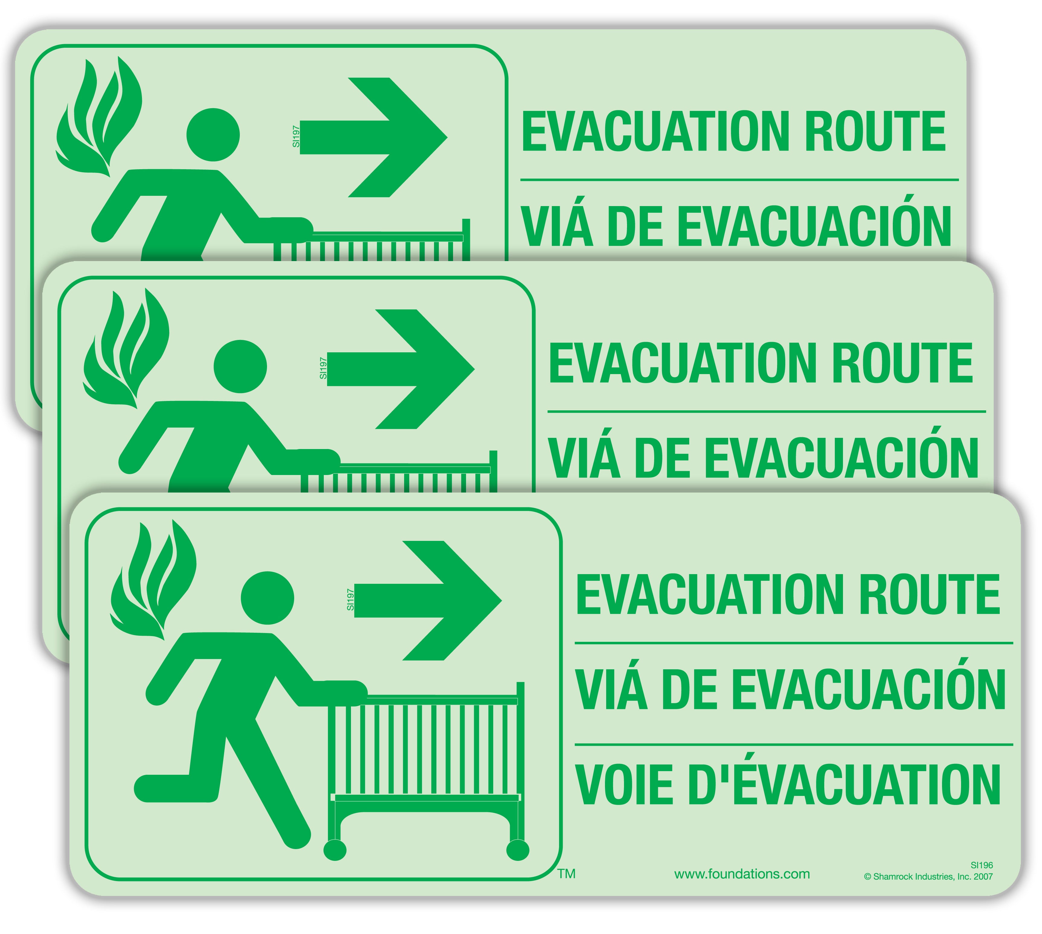 First Responder Evacuation Route Signs