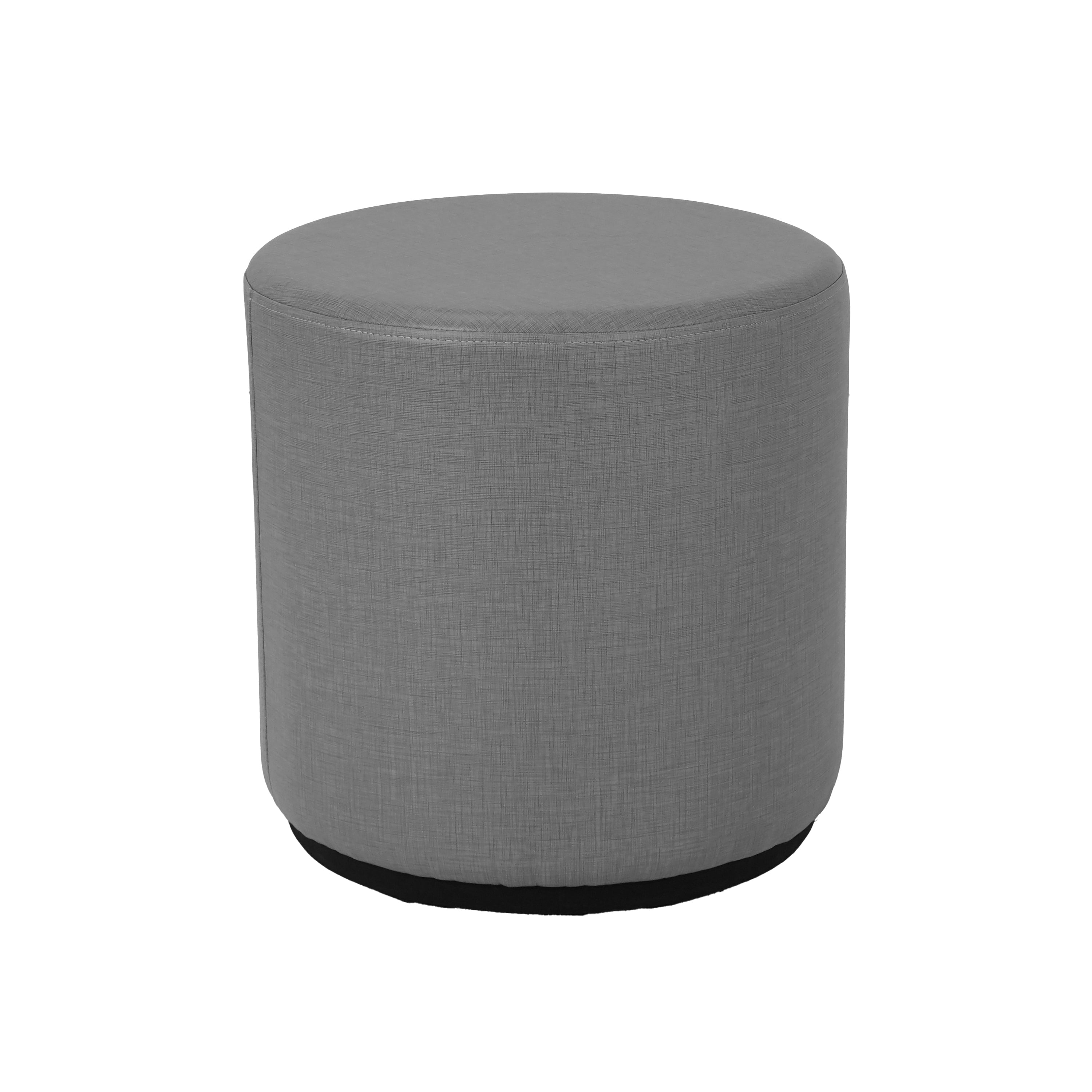 Pro Series Upholstered 18" Round Ottoman Rocker 18" Height - Slate Gray Crosshatch