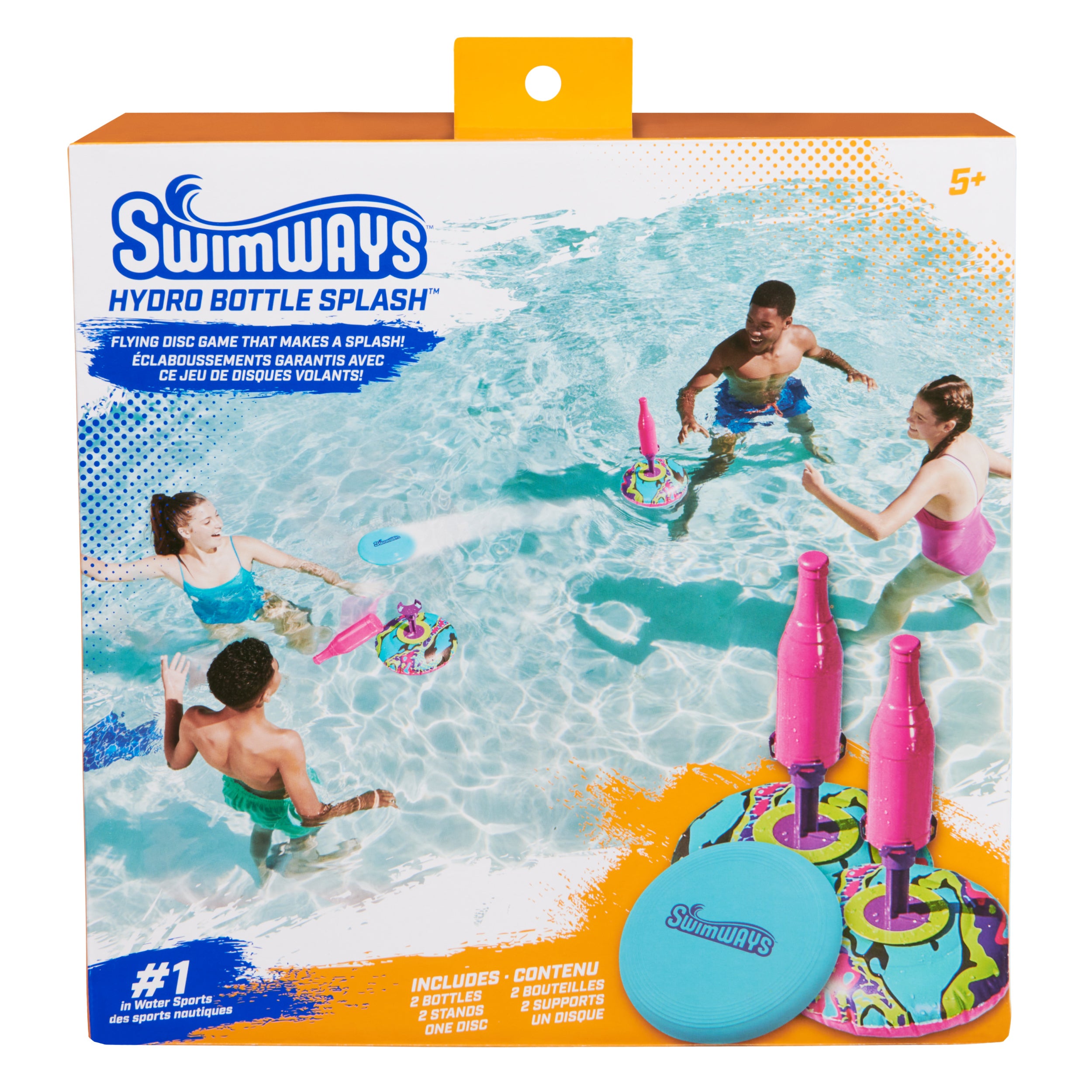 Swimways Hydro Bottle Splash, Pool Toys for Kids and Adults, Throwing Disc Swimming Pool Game, Outdoor Toys for Kids Aged 5 & Up