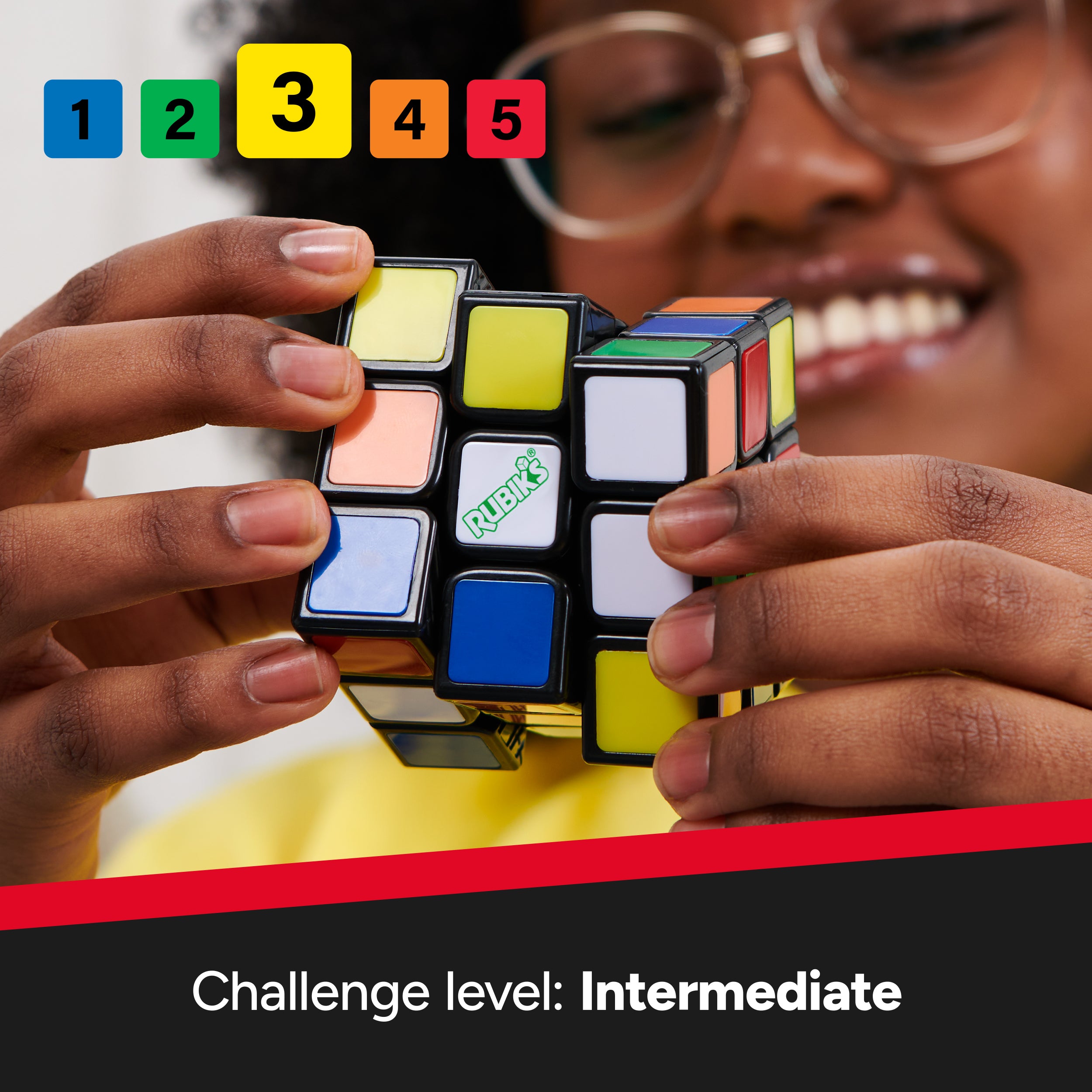 Rubik's Cube, Re-Cube, The Original 3x3 Cube Made with 100% Recycled Plastic, Problem-Solving Brain Teaser, Color-Matching Puzzle, Fidget Toy, Sensory Puzzle, for Ages 8 & Up