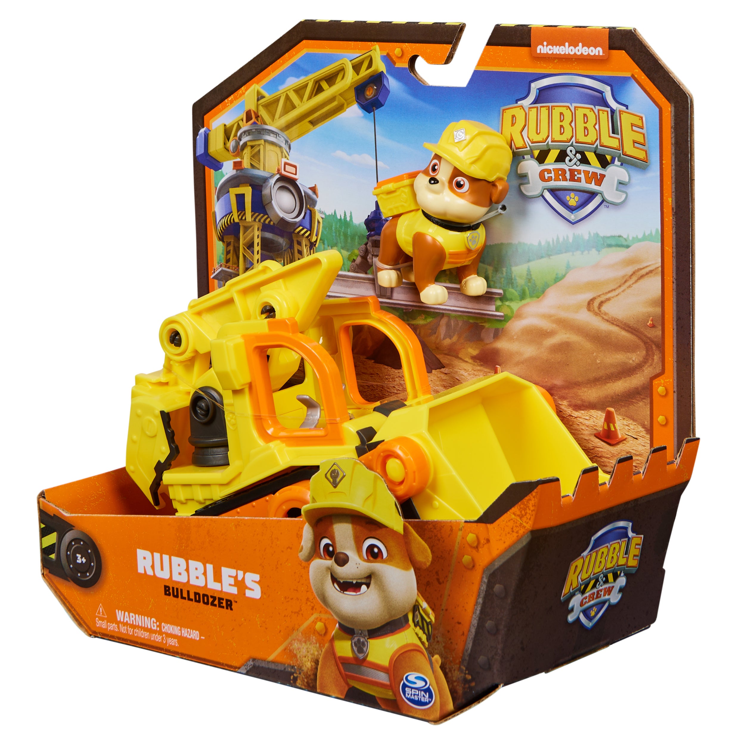 Rubble & Crew, Rubble’s Bulldozer Toy Truck with Movable Parts and a Collectible Action Figure, Kids Toys for Ages 3 and Up