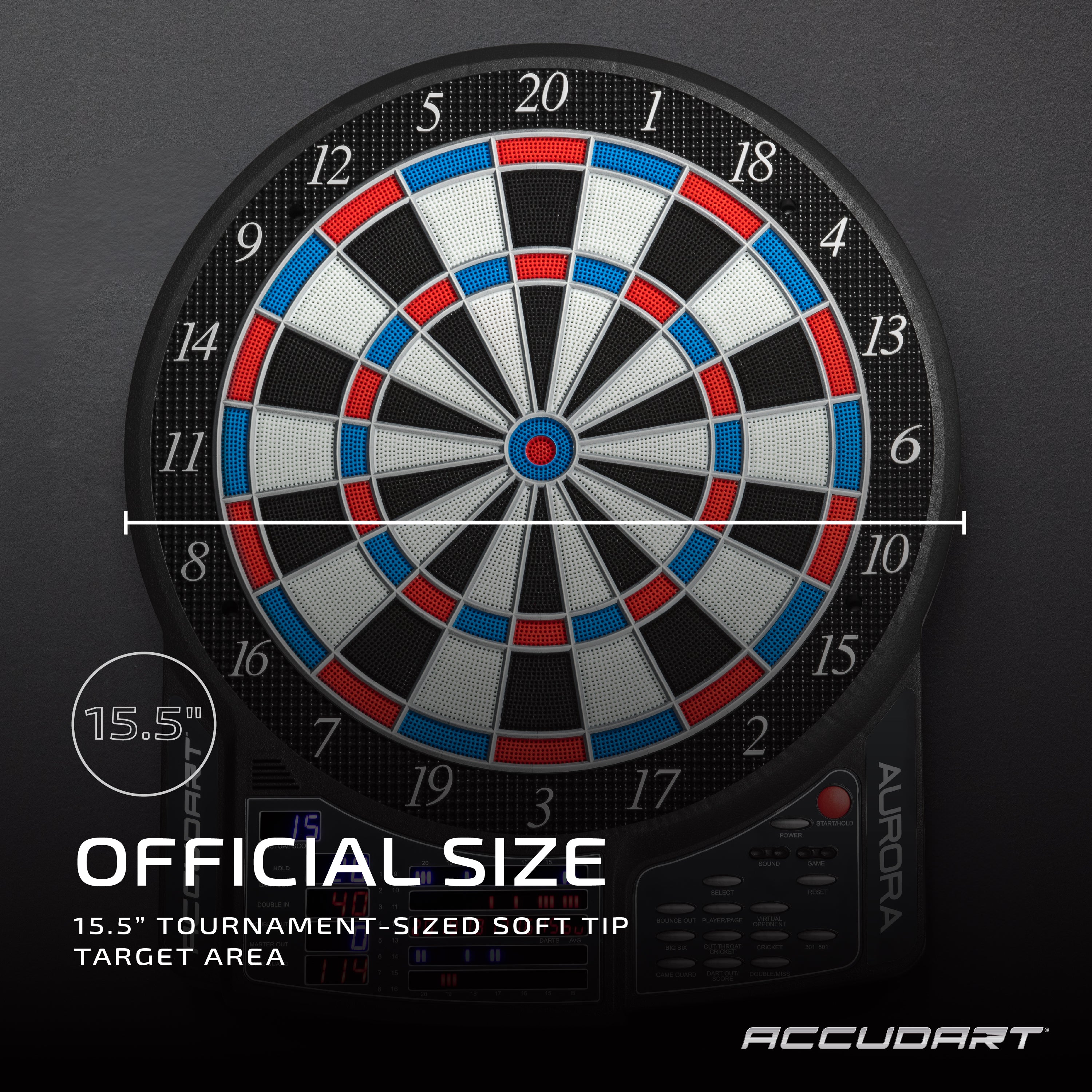 Accudart Aurora 15.5" Electronic Dartboard