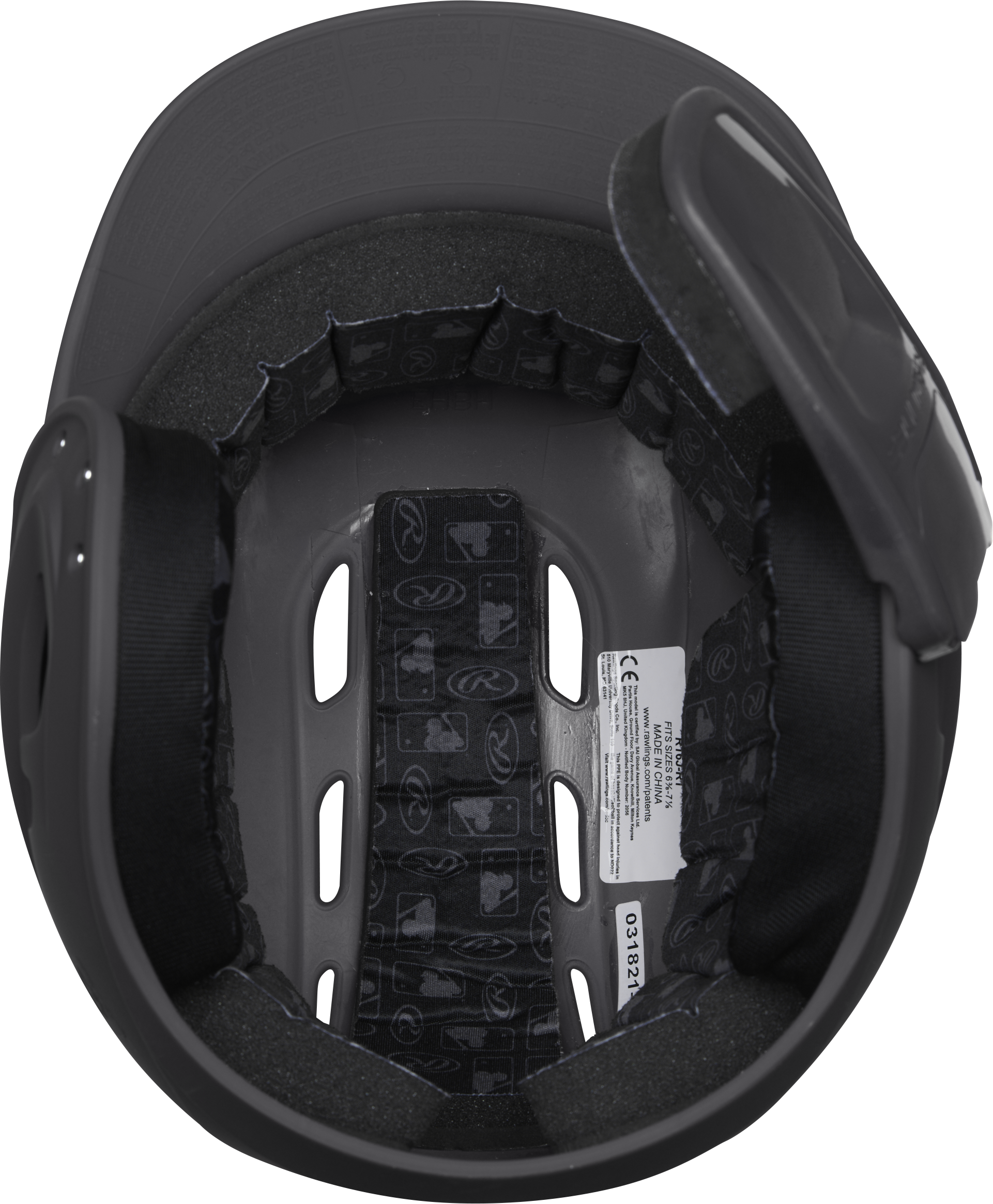 Rawlings R16 Matte Senior 1-Tone Baseball Helmet With Reversible Extension - Graphite