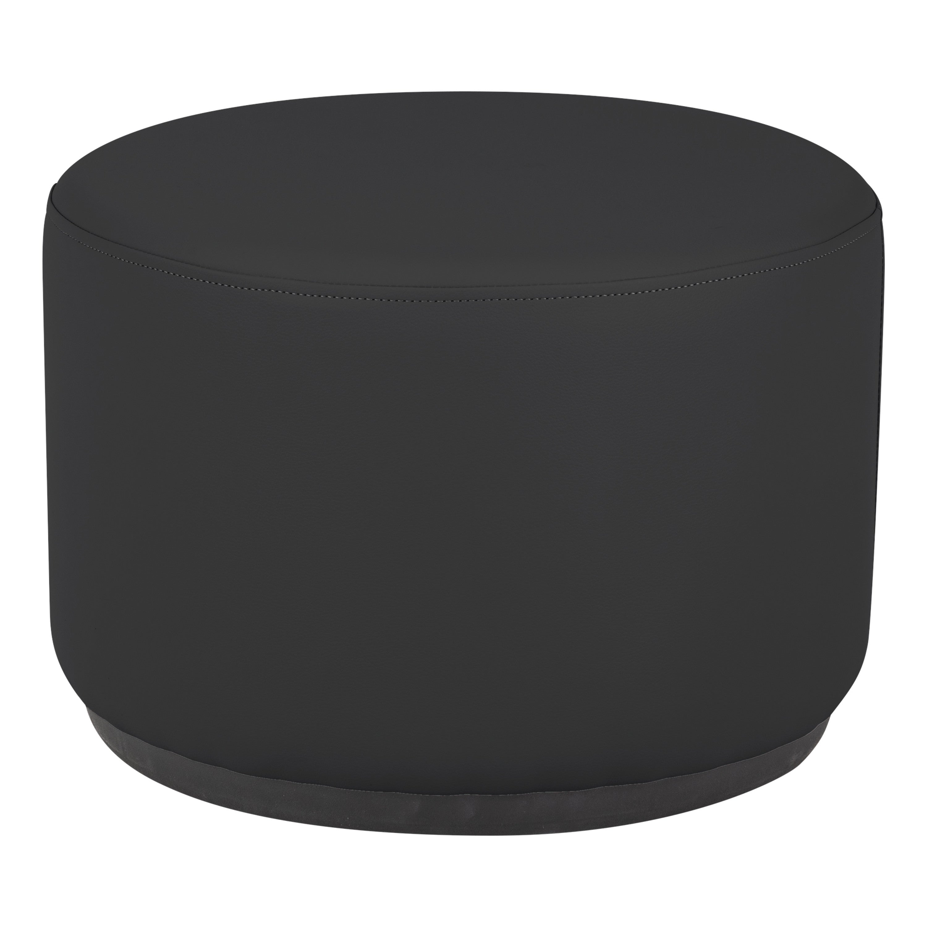 Pro Series Upholstered 18" Round Ottoman Rocker 12" Height - Black