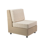 Outdoor Armless Chair with Sunbrella - Fretwork Flax/Spectrum Sand