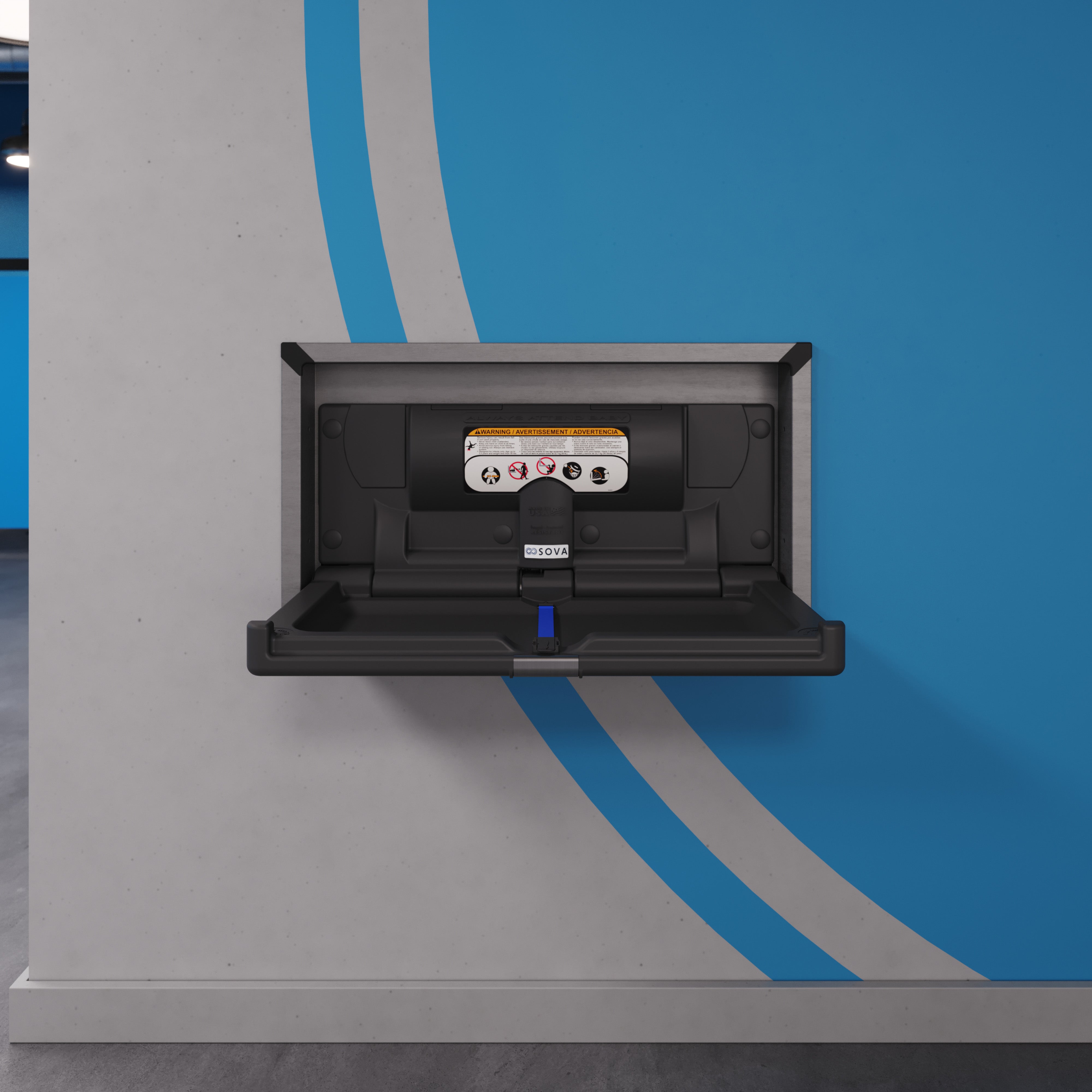 Origin Horizontal Recessed with Stainless Frame - Black/Stainless Steel