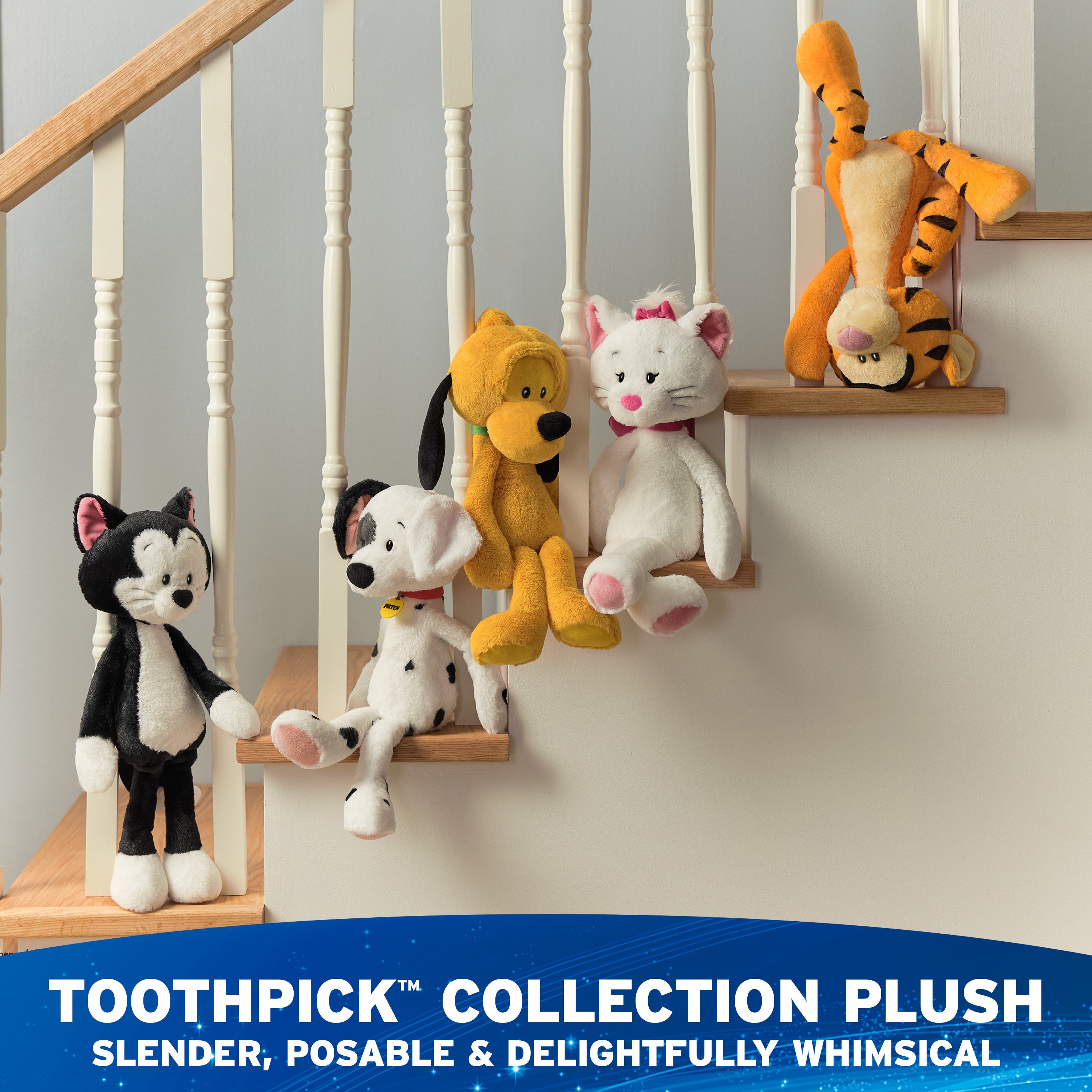 GUND Disney Official Figaro Toothpick Plush, Pinocchio, Mickey and Friends Cat Stuffed Animal for Ages 1 and Up, Black, 15”