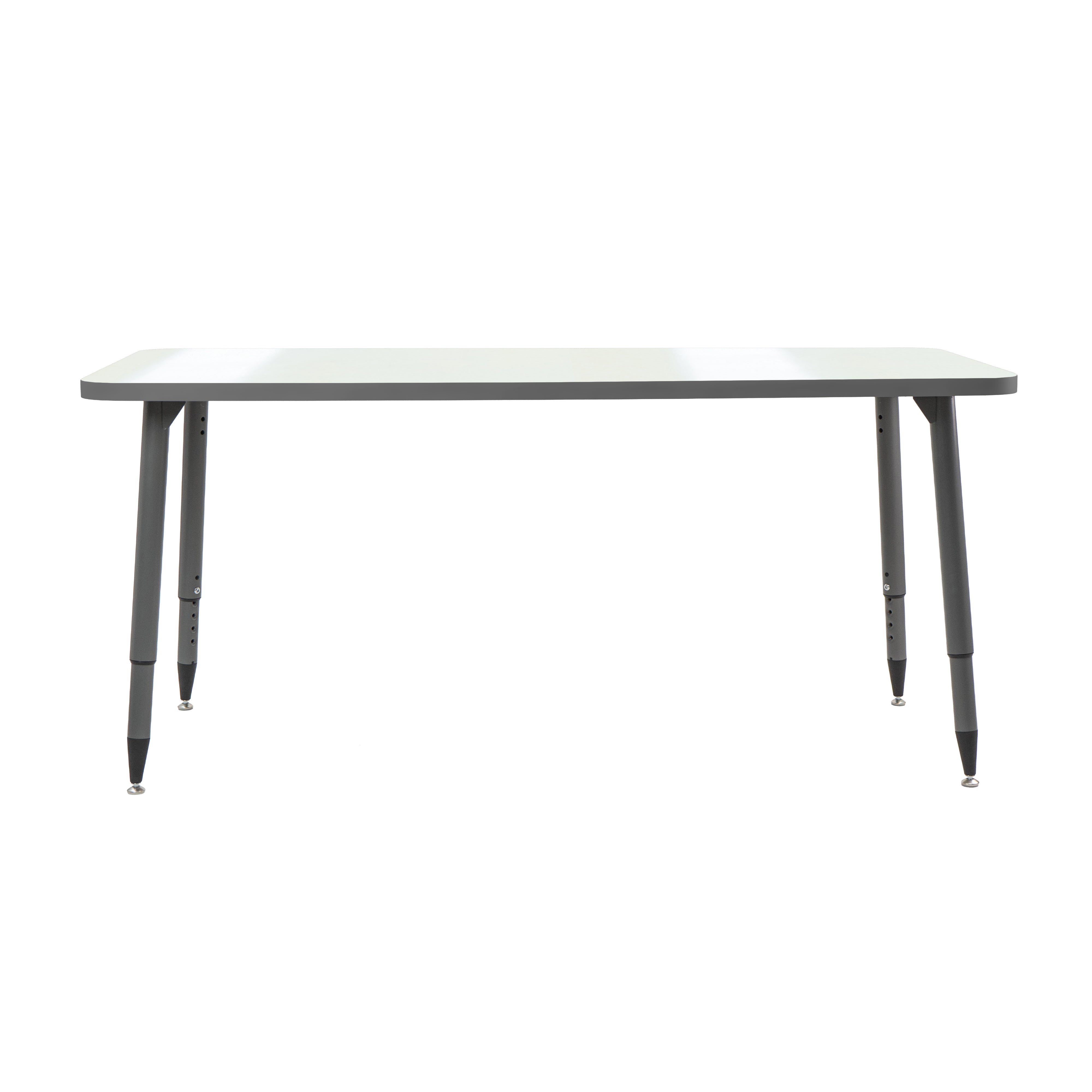 Adapte 30" x 60" Rectangle Dry-Erase Activity Table with Adjustable Tapered Legs - Whiteboard/North Sea