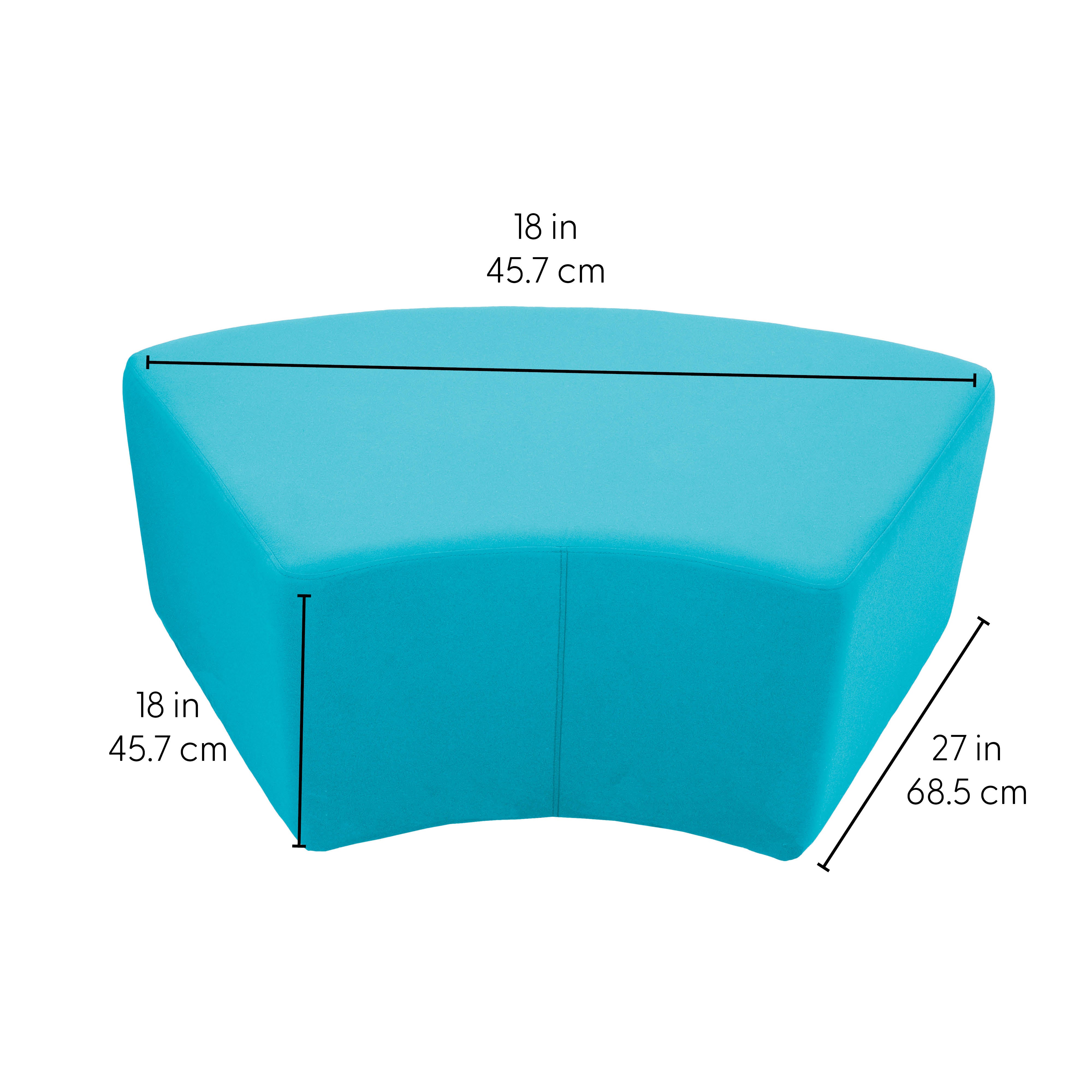 Outdoor 24" x 48" S-Curve Ottoman with Sunbrella®, 18" H - Canvas Aruba