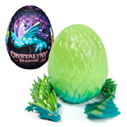 CrystaLynx Dragons, 12.5-inch Collectible Articulated Dragon Toy Figure & Blind Box Display Egg, Fidget Home Office & Desk Decor Styles May Vary