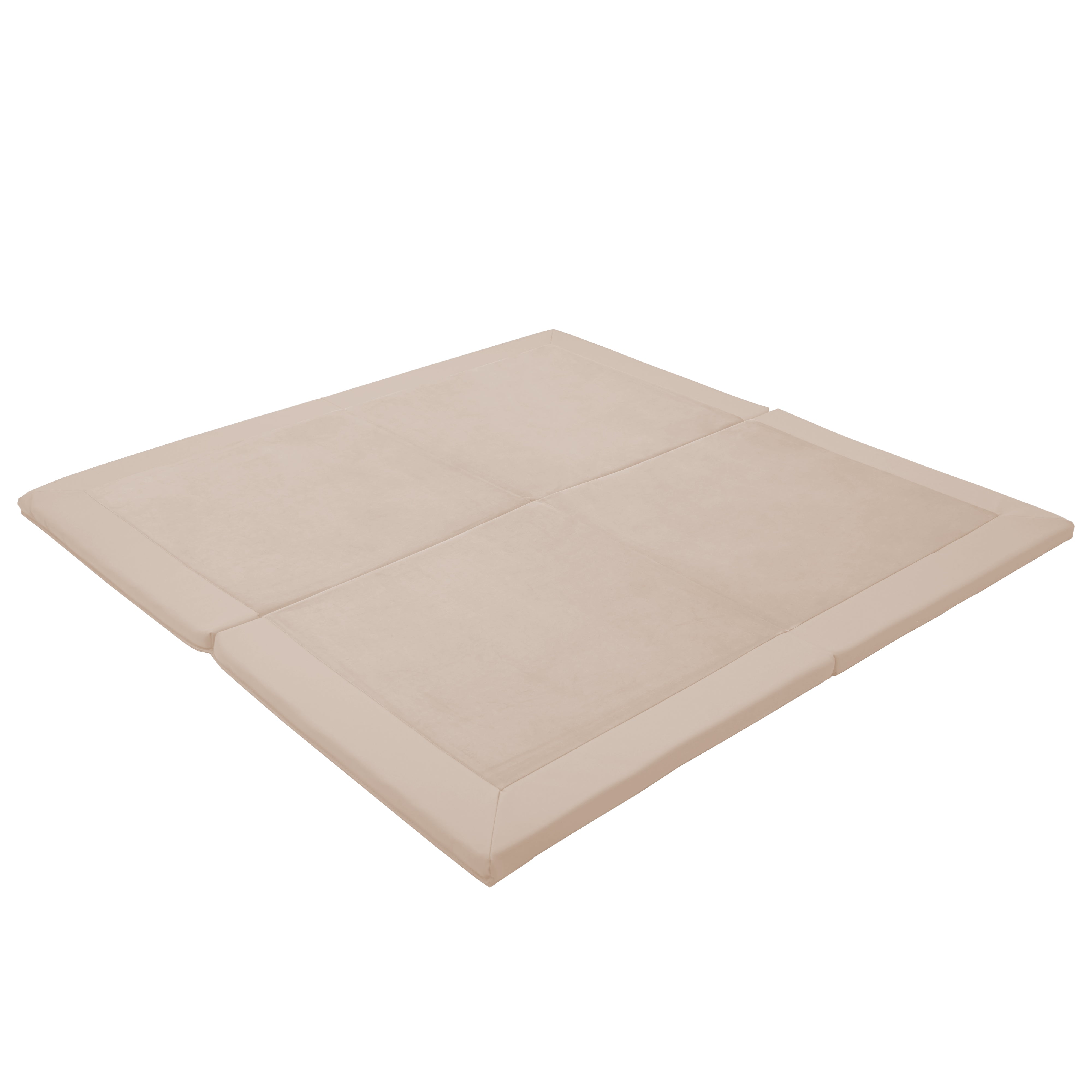 SoftScape Two-Texture Space Saver 4-Fold Toddler Activity Mat - Beige