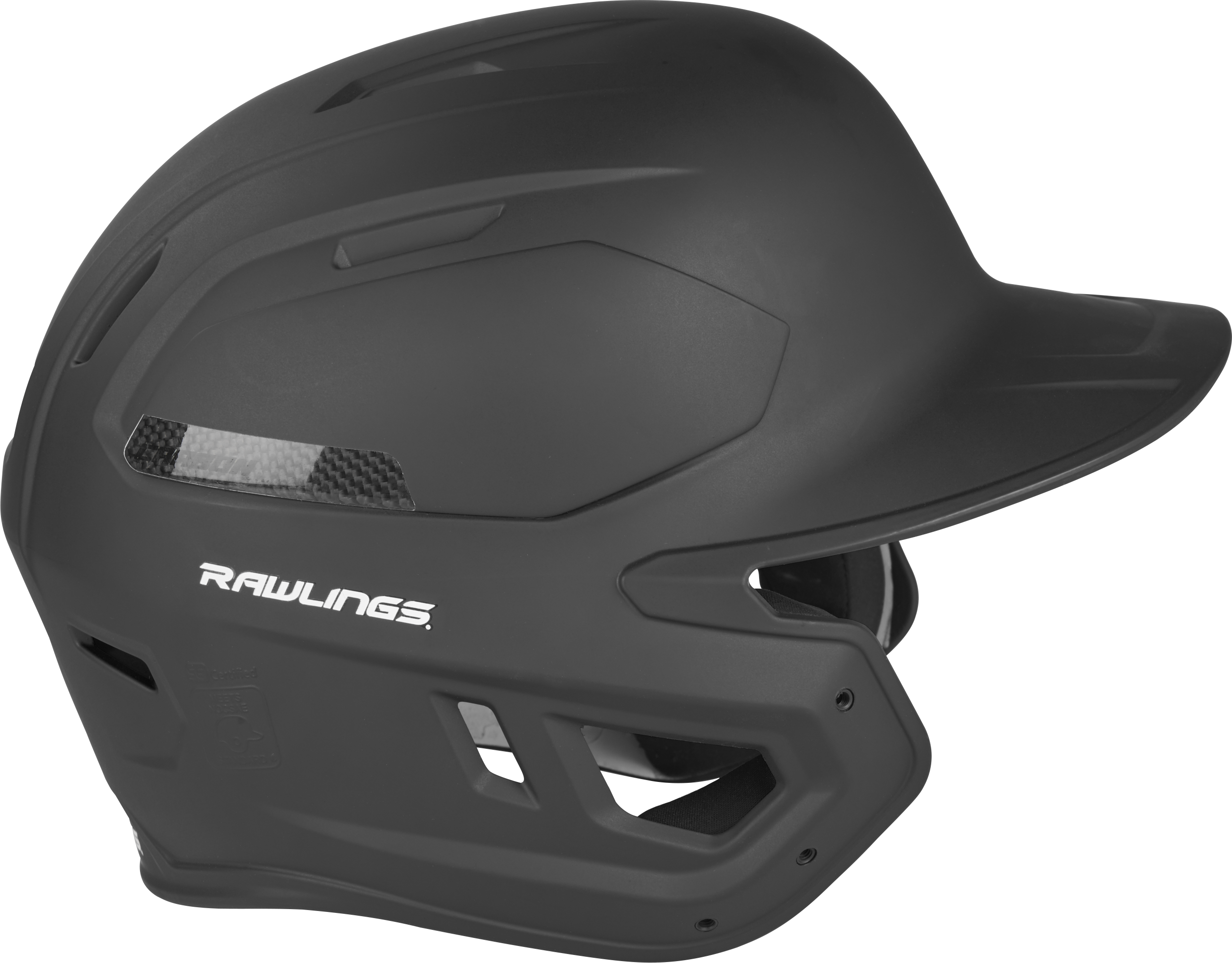 Rawlings Mach Carbon Adult 1-Tone Baseball Helmet - Small - Black