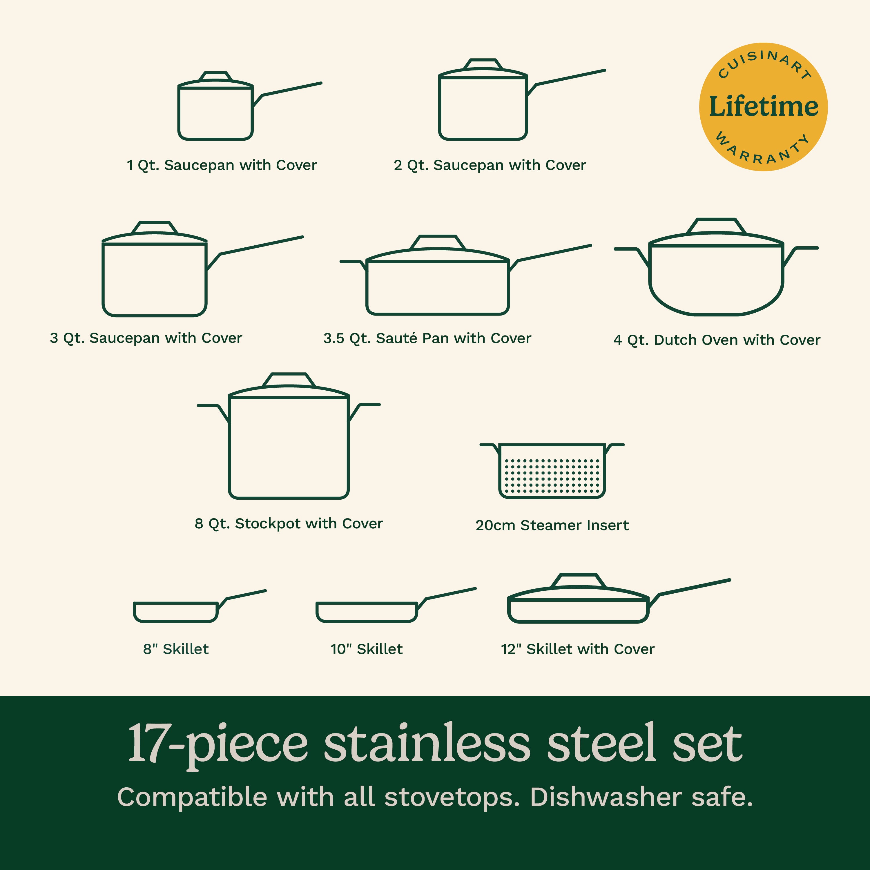 Chef's Classic™ Stainless 17 Piece Chef's Classic Stainless Set