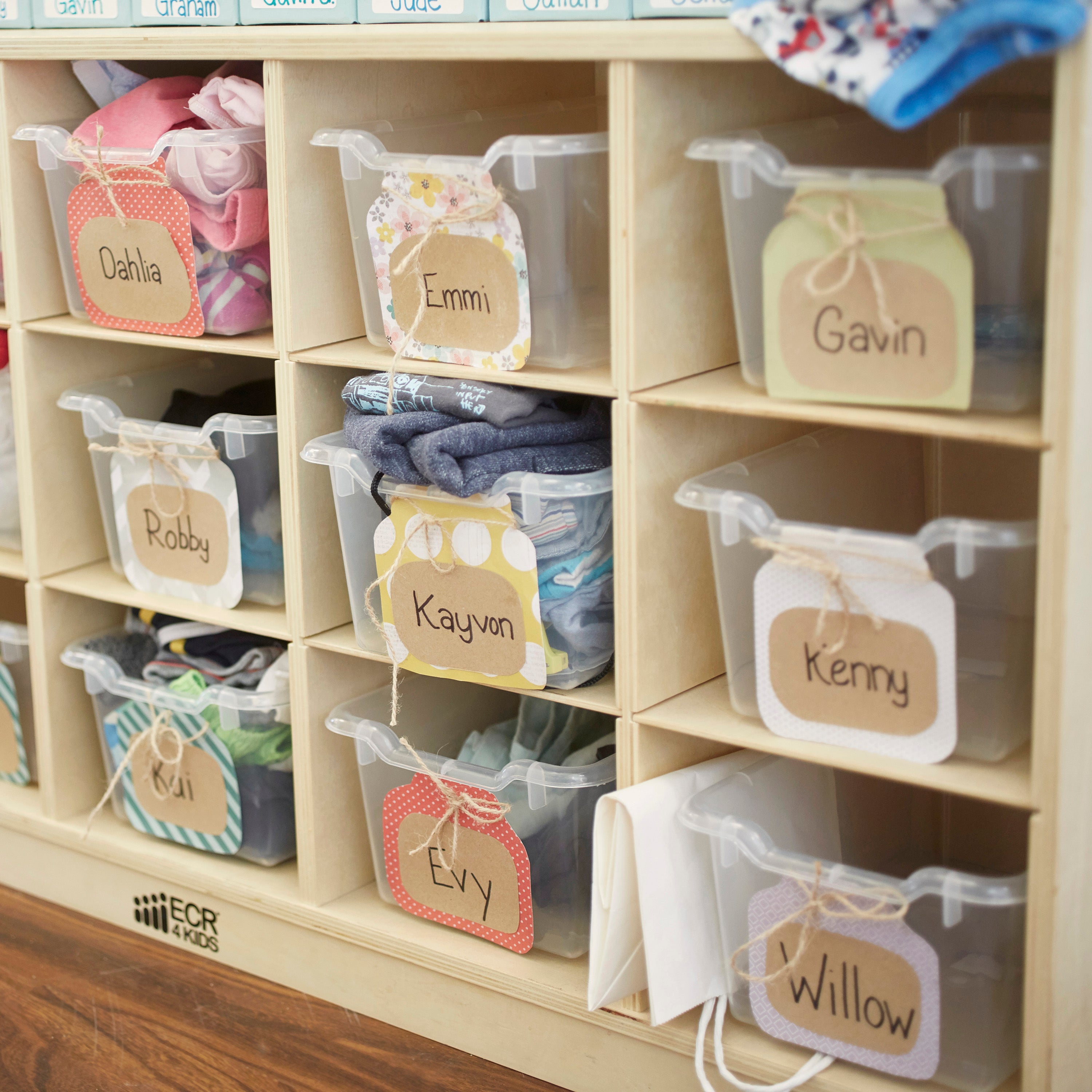 Scoop Front Storage Bins - Clear