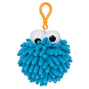 GUND Sesame Street Cookie Monster Fuzzy Pom Backpack Clip, 2.5"