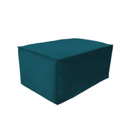 Overstuffed 36" x 24" Rectangle Microfiber Ottoman, 16" Height - Peacock