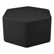 Pro Series Upholstered Hexagon Ottoman 18" Height - Black