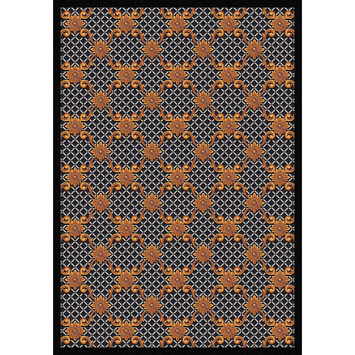 Queen Anne 3'10" x 5'4" area rug in color Black
