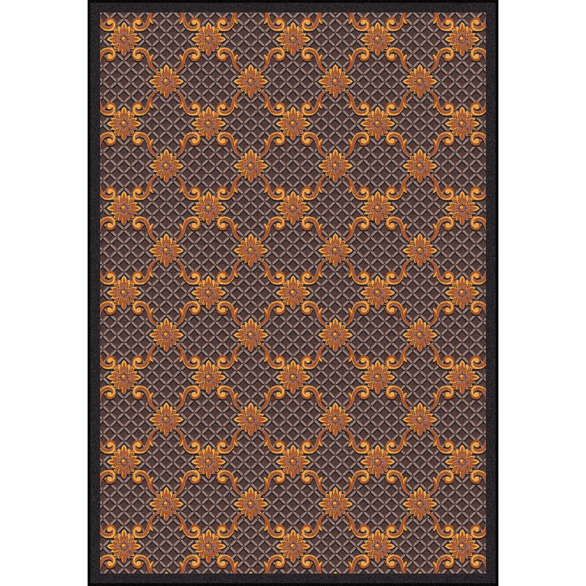 Queen Anne 3'10" x 5'4" area rug in color Brown