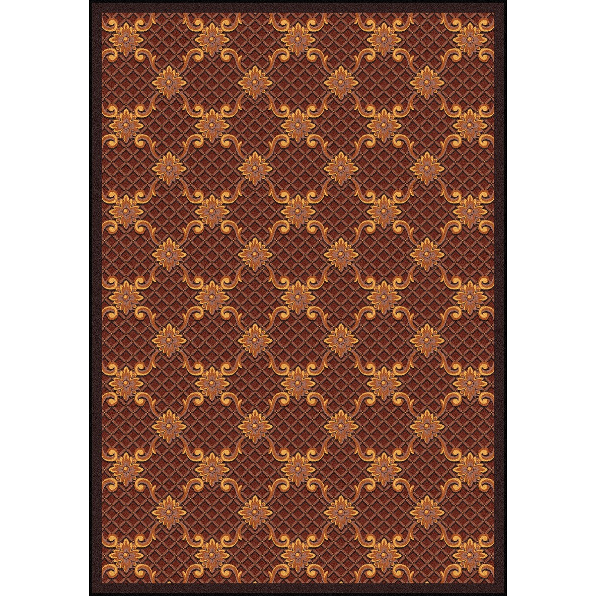 Queen Anne 3'10" x 5'4" area rug in color Burgundy