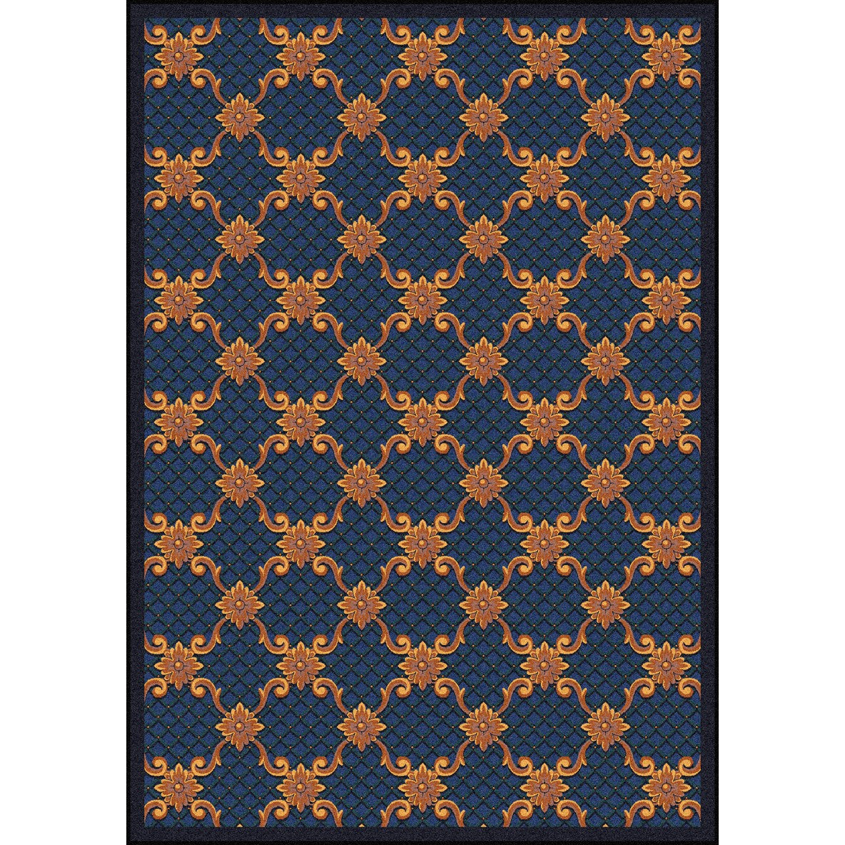Queen Anne 5'4" x 7'8" area rug in color Teal