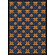 Queen Anne 5'4" x 7'8" area rug in color Teal