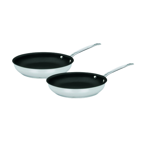 Chef's Classic™ Stainless Set of 2 Non-Stick Skillets (9" Skillet & 11" Skillet)