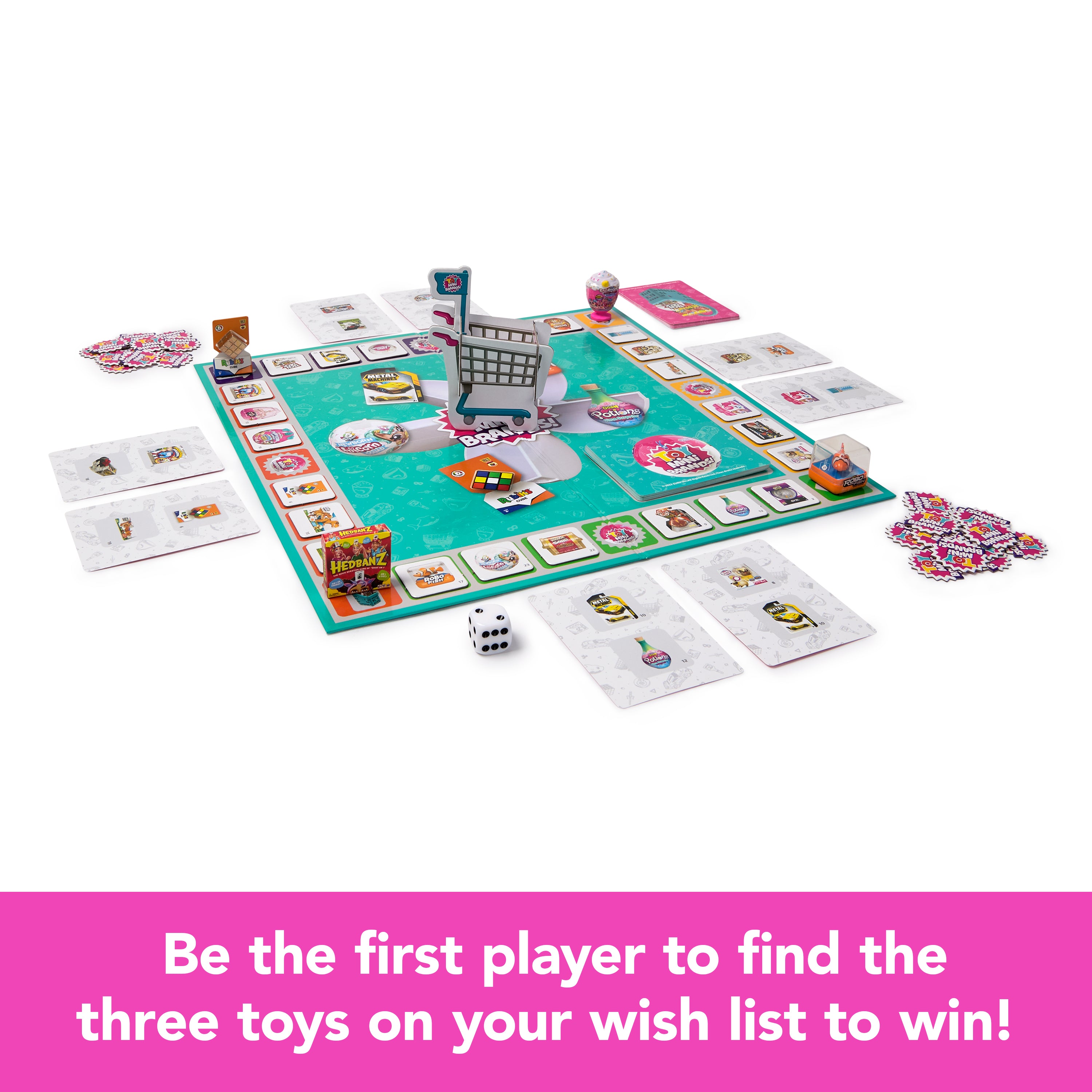 Spin Master Games, Toy Mini Brands Add to Cart Game, A Tiny Shopping Spree for Kids, 4 Collectible Toy Mini Brands Included, 2-4 Players, for Ages 6 & Up