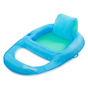 SwimWays Spring Float Premium Recliner Pool Lounger with Hyper-Flate Valve, Inflatable Pool Float, Blue