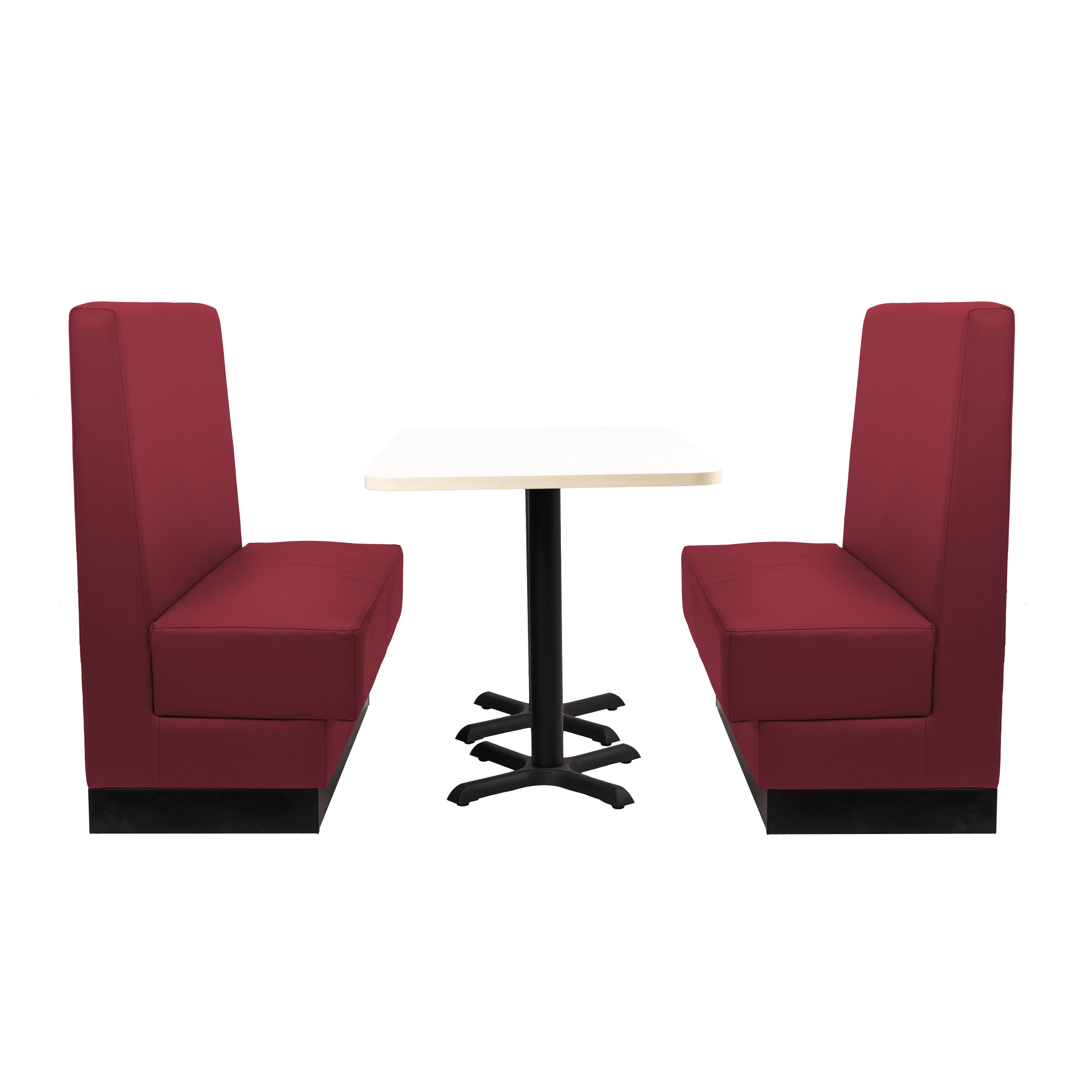Pro Series Single-Sided Restaurant Booth Seating - Burgundy